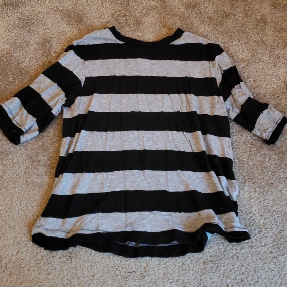 Gray Black Stripe Rag & Bone Top